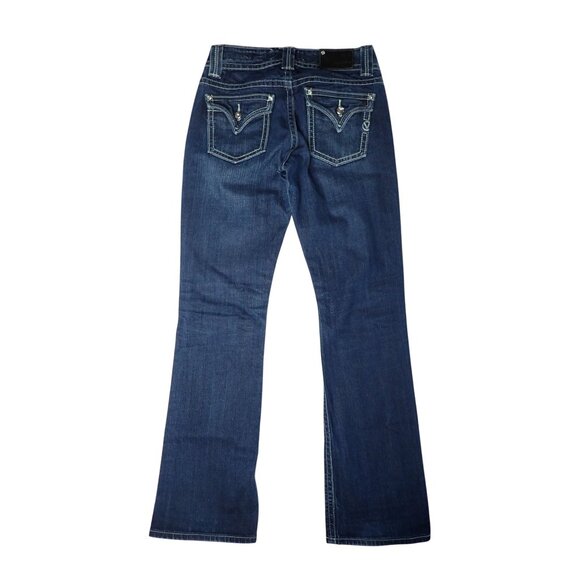 Vigoss Bootcut Jeans Women 3 Top Stitch Flap pockets Fade Classic Trendy‎ - Picture 4 of 6